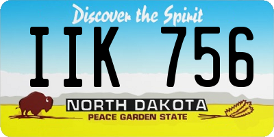 ND license plate IIK756