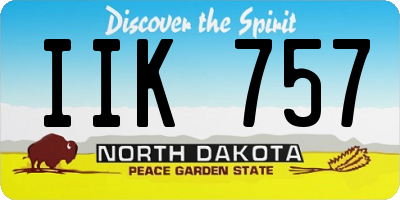 ND license plate IIK757