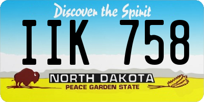 ND license plate IIK758