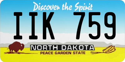 ND license plate IIK759