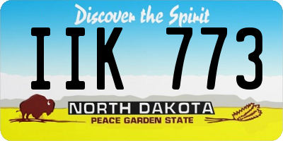 ND license plate IIK773