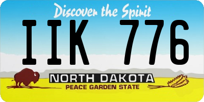 ND license plate IIK776
