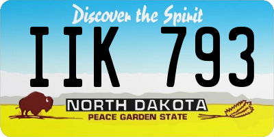 ND license plate IIK793