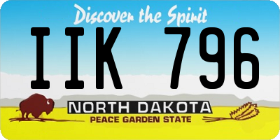 ND license plate IIK796