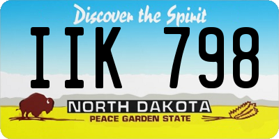 ND license plate IIK798