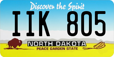ND license plate IIK805