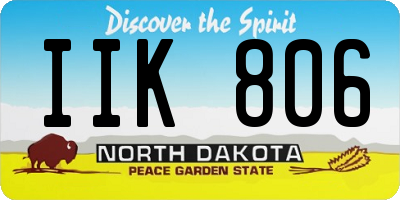 ND license plate IIK806