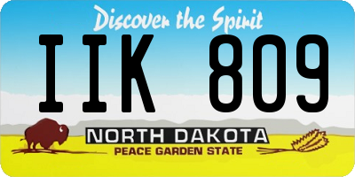 ND license plate IIK809