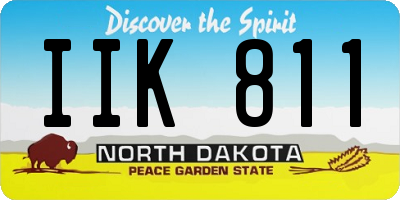ND license plate IIK811
