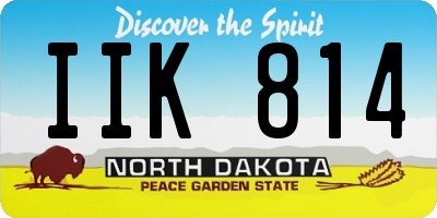 ND license plate IIK814