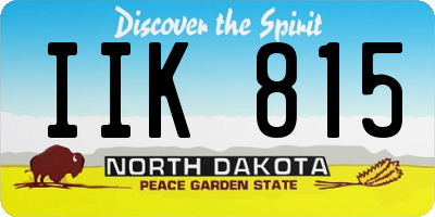 ND license plate IIK815