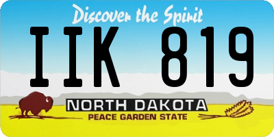 ND license plate IIK819