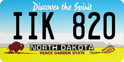 ND license plate IIK820