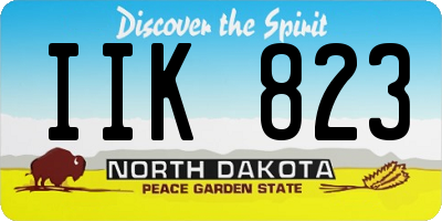 ND license plate IIK823