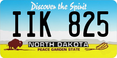 ND license plate IIK825
