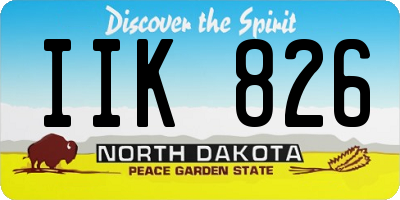ND license plate IIK826