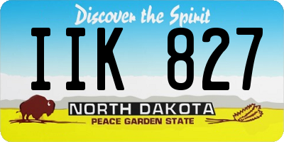 ND license plate IIK827