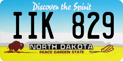 ND license plate IIK829