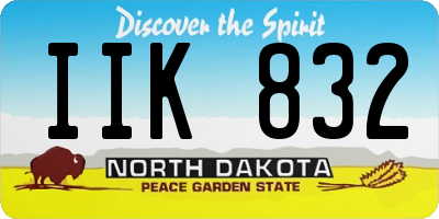 ND license plate IIK832