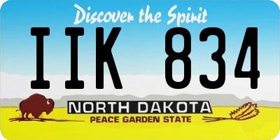 ND license plate IIK834