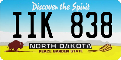 ND license plate IIK838