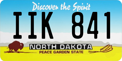 ND license plate IIK841