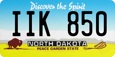 ND license plate IIK850