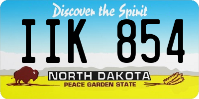 ND license plate IIK854