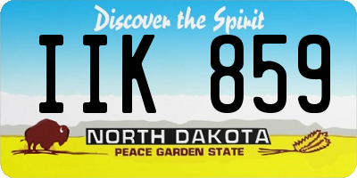 ND license plate IIK859
