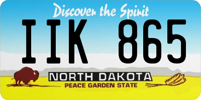 ND license plate IIK865