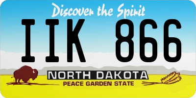 ND license plate IIK866