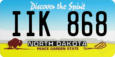 ND license plate IIK868
