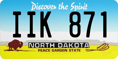 ND license plate IIK871