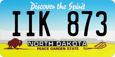 ND license plate IIK873