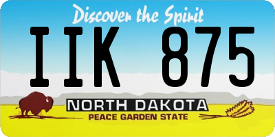 ND license plate IIK875