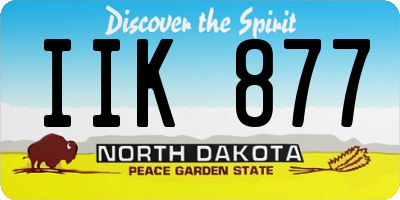 ND license plate IIK877