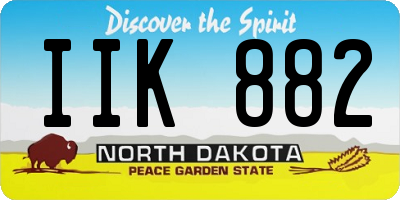 ND license plate IIK882