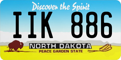 ND license plate IIK886