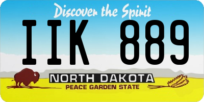 ND license plate IIK889
