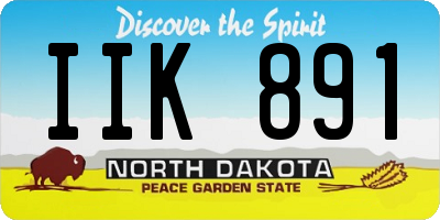 ND license plate IIK891