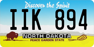ND license plate IIK894