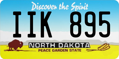 ND license plate IIK895