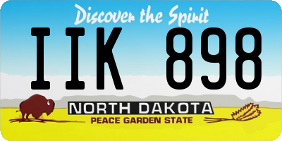 ND license plate IIK898