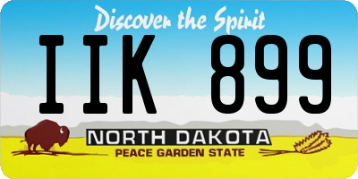 ND license plate IIK899