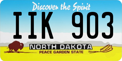 ND license plate IIK903