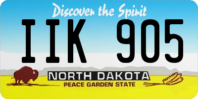 ND license plate IIK905