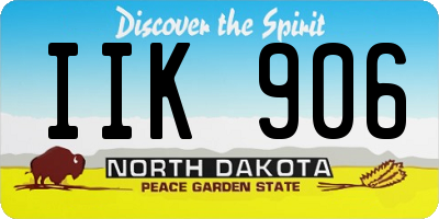 ND license plate IIK906