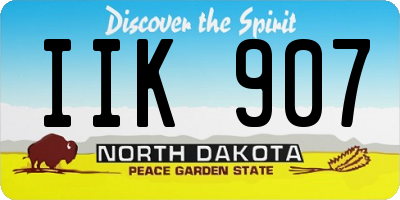 ND license plate IIK907