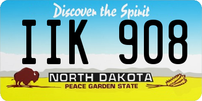ND license plate IIK908