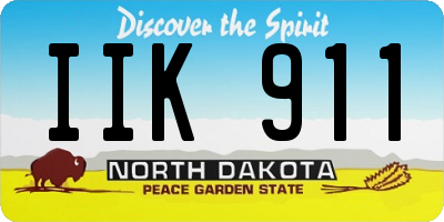 ND license plate IIK911